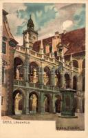 Graz, Landhaus; Künstler-Heliocolorkarte No. 2909. von Ottmar Zieher, litho s: Raoul Frank
