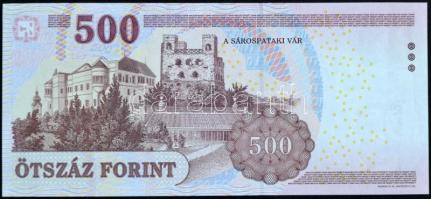 2013. 500Ft "EA" a tervező aláírásával T:I- kis hajlás