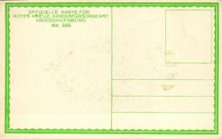 Wappenschild und Krone des mittleren Österreichischen Wappens; Offizielle Karte für Rotes Kreuz Nr. ...