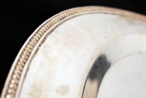 Ezüst (Ag) art deco tálca, jelzett, mesterjeggyel (S.V), 53×40 cm, nettó:1540 g