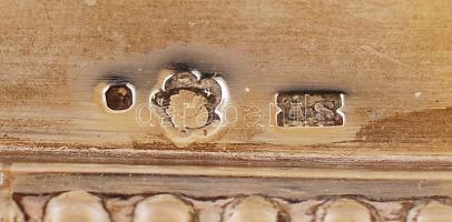 Ezüst (Ag) art deco tálca, jelzett, mesterjeggyel (S.V), 53×40 cm, nettó:1540 g