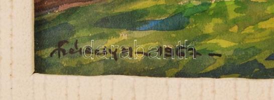 Székely Mária (1930- ): Méhes a kertben. Akvarell, papír, jelzett, paszpartuban, üvegezett keretben,...