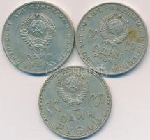 Szovjetunió 1965-1970. 1R Cu-Ni-Zn (3xklf) T:2 Soviet Union 1965-1970. 1 Rouble Cu-Ni-Zn (3xdiff) C:XF