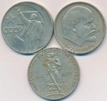 Szovjetunió 1965-1970. 1R Cu-Ni-Zn (3xklf) T:2
Soviet Union 1965-1970. 1 Rouble Cu-Ni-Zn (3xdiff) C:...