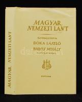 Magyar Nemzeti lant. Összeáll.: Bóka László, előszó: Babits Mihály. Bp., 1990. Az 1940-es Officina-kiadás reprintje. Minikönyv, a Tótfalusi Kis Miklós Nyomdaipari Műszaki Szakközépiskola gyakorlópéldánya, kereskedelmi forgalomba nem került. Kartonált papírkötésben, papír védőborítóval, jó állapotban.