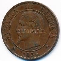 Franciaország/Második Császárság 1856B 10c Cu "III. Napóleon" T:2,2- ph.
France/Second Emp...
