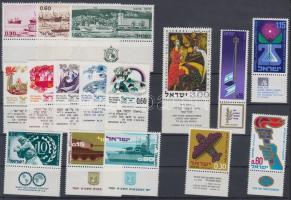 16 diff. stamps with tab, 16 klf tabos bélyeg