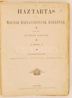 1901, A "háztartás" a magyar háziasszonyok közlönye. Viselt állapotban. Kiadói egészvászon...