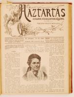 1901, A "háztartás" a magyar háziasszonyok közlönye. Viselt állapotban. Kiadói egészvászon...