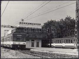 cca 1970-1980 Budapest, HÉV szerelvények, állomások, 7 db fotó, 18x24 cm