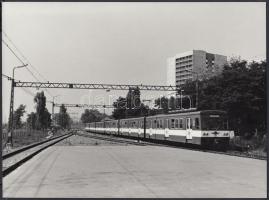 cca 1970-1980 Budapest, HÉV szerelvények, állomások, 7 db fotó, 18x24 cm