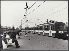 cca 1970-1980 Budapest, HÉV szerelvények, állomások, 7 db fotó, 18x24 cm
