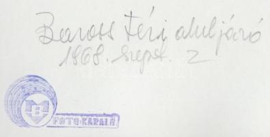 1967-1968 Budapest, Baross tér az átépítés előtt és alatt, Karai S. felvételei, 4 db fénykép, 18x24 ...