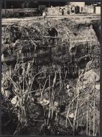 cca 1965-1967 Budapest, Deák tér, aluljáró építés, amely egyben a metró állomás kijárata is, 7 db vá...