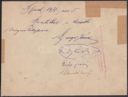 1931 L’Art fotószalon (Budapest): Hungarian Harmony Band zenekar reklámfotója, hátoldalán ...