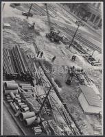 cca 1974-1976 Budapest, a Kálvin téri aluljáró rendszer építése, 8 db várostörténeti szempontból jel...