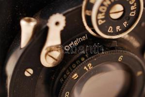 cca 1920-1938 KW Patent Ethui (6,5×9) összecsukható fényképezőgép, valamint hozzá való eredeti Unive...