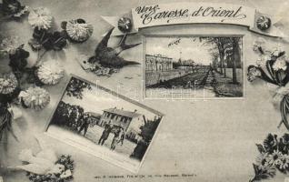 Varnia railway station military WWI; Bitola, Monastir, river Dragor, floral (EK)