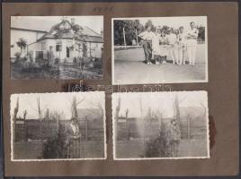 1929 Előadás a Pázmány Péter Tudományegyetemen, 4 db fénykép közös albumlapra felragasztva, hátoldal...