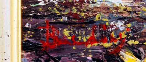 Beszedics Gábor (1957-): Virágcsendélet. Akril, farost, jelzett, keretben, 30×20 cm