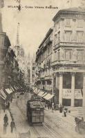 Milan, Corso Vittorio Emanuele, Farmacia / corso, pharmacy, tram (b)