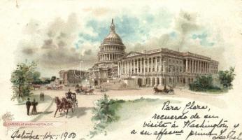 Washington, United States Capitol litho (b)