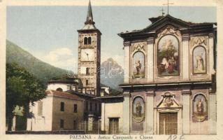 Paesana, Antico Campanile e Chiesa / bell tower, church (wet damage)