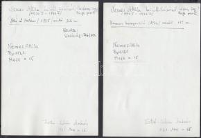 1976 Nemes Attila szobrász szabadtéri kiállítása Budapesten, a Széchenyi hegyi Rege parkban, 3 db fe...