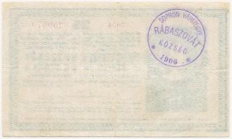1918. 25K "3024" 3mm, vízszintesen hullámos hátlappal, "Sopron Vármegye - Rábaszovát ...