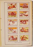 Nagy érdekes japán gyufacímke-gyűjtemény, 1920 előtti darabok, 2 berakóban, sorozatokba rendezve, na...