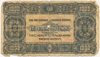 1923. 1000K T.W. nyomdahely jelöléssel és "8 FILLÉR - NYOLC FILLÉR" felülnyomással T:IV
Ad...