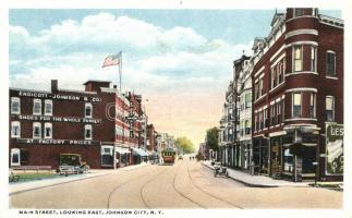 Johnson City, Main street, shoe shop, tram (EK)