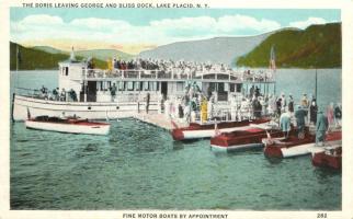 Lake Placid, The Doris leaving George and Bliss dock, steamship