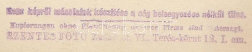 1935 Szentes photo szalon (Budapest): Portré Szecsányi Editről, 18x11 cm