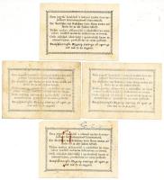 1849. 15Kr + 30Kr (3x) "Kossuth bankó" T:III,III-