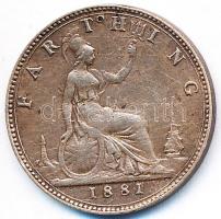 Nagy-Britannia 1881. 1f Br T:2-,3 Great Britain 1881. Farthing Br C:aVF