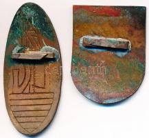 ~1930. "Szent László Gimnázium" zománcozott Br jelvény (58x27mm) + "Soproni Evangélik...