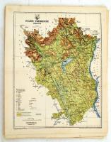 70 db Pallas Nagy lexikona Vármegye térkép (Zala Vármegye hiányzik), 24,5x21,5cm