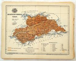 70 db Pallas Nagy lexikona Vármegye térkép (Zala Vármegye hiányzik), 24,5x21,5cm