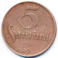 Lettország 1922. 5S Br T:2- Latvia 1922. 5 Santimi Br C:VF