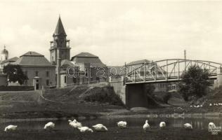 Mezőtúr, Berettyó part, városháza, Borbély Gyula  kiadása