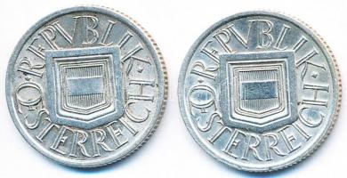 Ausztria 1925-1926. 1/2Sch Ag (2x) T:1-,2
Austria 1925-1926. 1/2 Schilling Ag (2x) C:AU,XF