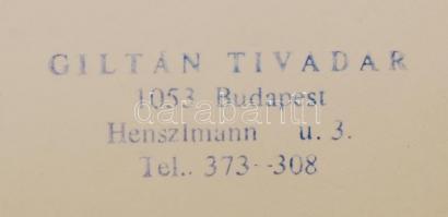 cca 1960 Giltán Tivadar: A célhoz vezető út,  (Szlovákia, Jelsava), pecséttel jelzett fotó, 40x26 cm