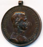 1917. Bronz Vitézségi Érem "IV. Károly / Fortitudini" mellszalag nélkül. Szign: Kautsch T:2- Hungary 1917. Medal for Bravery without ribbon Br. Sign: Kautsch C:VF