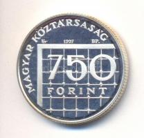 1997. 750Ft Ag "Labdarúgó VB" T:PP Dísztokban. Tanúsítvánnyal