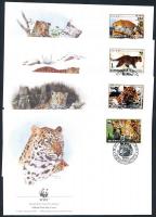 WWF Amur leopard set 4 FDC, WWF Amuri leopárd sor 4 FDC