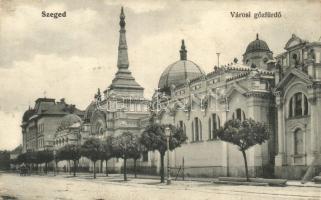 Szeged, Városi gőzfürdő; Birnfeld Emanuel kiadása (fa)