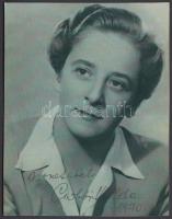 1970 Gobbi Hilda(1913-1988) Kossuth-díjas színművésznő, érdemes és kiváló művész aláírása az őt ábrázoló fotón