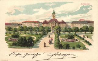 1899 Szeged, Széchenyi tér litho s: Geiger R.