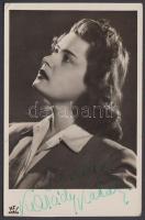 Karády Katalin (1910-1990) színésznő saját kezű aláírása az őt ábrázoló fotólapon
